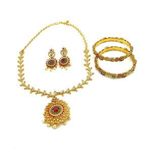 Traditional Gold-Plated Indian Jewelry